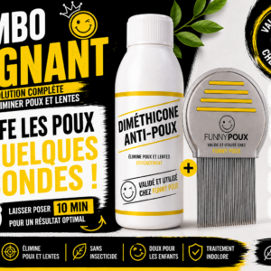 Kit anti-poux Funny Poux avec diméthicone et peigne micro-cannelé